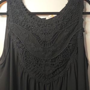 Black Lace Tank Top